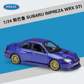 Well 1:24 Subaru Impreza Wrx Sti, Imitácia Zliatiny Auto Model Kolekcie Darček Hračka Sada