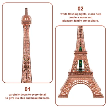 Detská Hračka Eiffelova Veža V Noci Ľahkého Spánku Svadobné Prospech Architektúry, Remesiel Zliatiny Zinku Socha Strany Miss