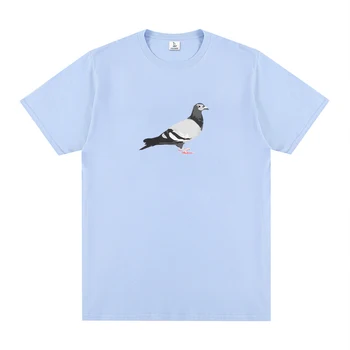 Retro Hip Hop Farbou Západnom Pobreží Ulici Trend Oblečenie Letné Strižných 100% Bavlna T-Shirt pánske Monogram Tlač Krátky Rukáv