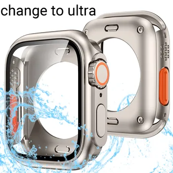 Zmeniť Ultra puzdro pre Apple Hodinky 41mm 45 mm 40 mm 44 mm Sklo Film s Protector Prípade Zadný Kryt pre Iwatch 8 7 SE 6 5 4