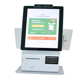pokladničný stroj 15 palcový Android Elektronický dotykový pos systém s dvojitým obrazovke pos pre maloobchodný predaj pokladne