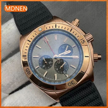 MDNEN pánske Hodinky 904l z Nerezovej Ocele, Quartz hodinky 45mm-BR