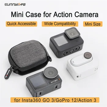Sunnylife Mini puzdro pre Insta360 ÍSŤ 3/GoPro 12/Akcia 3/4 Ťažké Cestovné Fotoaparát Box Prípony Ochranné Tašky Príslušenstvo