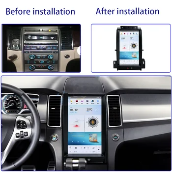 Qualcomm 665 Android 12 8+128G Pre Ford Taurus Rokov 2011-2016 Tesla Rádio Auta GPS Navigácie Auto Multimediálny Prehrávač Headunit Carplay