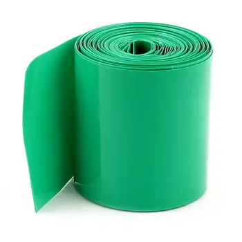 Keszoox 16 ft 5Meters Dlho 50 mm Plochý Šírka Tmavo Zelené PVC Tepla Shrinkable Hadice Heat shrink Wrap Kryt pre Dvojitý 18650 Batérie