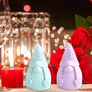 Veľkonočné Gnome Formy Pre Sviečka Pohodlne Demold 3D švédsky Tomte Sviečka Plesne St Patrick ' s Day Ozdoby veľká noc Jar Strany