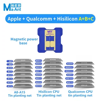 MaAnt C1 Magnetické Výkonu PROCESORA BGA Reballing Vzorkovníka Ocele Oka Pre iPhone Hisilicon Qualcomm MTK EMMC (len blany )