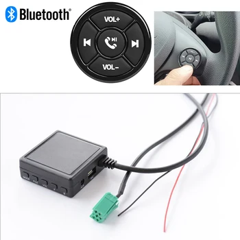 Pre Renault_ AUX audio vstup karty, Bluetooth, USB disk, hudobný prehrávač, mikrofón, telefón, hands-free bezdrôtový volant zadok