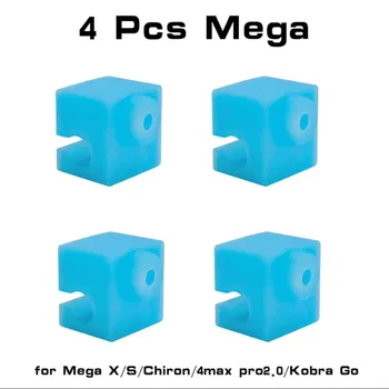 4PCS Mega Silikónové Ponožky Vysoká Odolnosť voči teplotám Mega S/X Chiron/Kobra/4Max pro 2.0/Kobra Ísť 3D Tlačiarne Silikónové puzdro