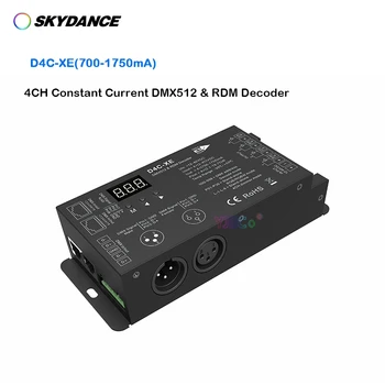 Skydance 4 Kanálový DMX 512&RDM Dekodér 4 CH 700-1750mA Konštantný Prúd regulátora 7 PWM DMX signál RGB/RGBW stmievač 12V-48V 24V