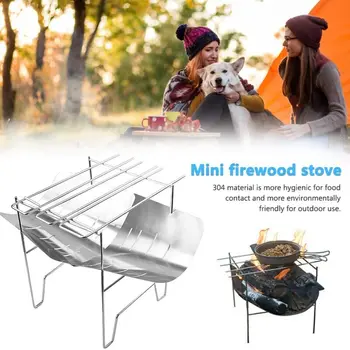 Outdoor ultra-light nehrdzavejúcej ocele, skladacie ľahké-na-skladovanie oheň tabuľka camping táborák gril