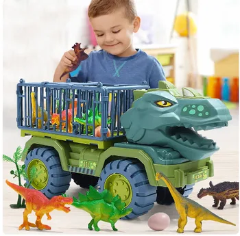 A3 Chlapci Auto Hračky Dinosaurov Truck Prepravca Vozidla Dino Animal Model Tyrannosaurus Rex Truck Hry Detí Narodeninám