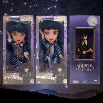 [Zábavné] stredu Od Addams Strane TV Film Charakter Rodina Hudba obrázok bábiky hračky Akcie Obrázok hračky pre deti najlepší darček k narodeninám