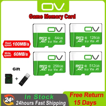OV Micro SD Hra Pamäťovej Karty 8 GB 16 GB 32 GB, 64 GB 128 gb kapacitou 256 GB 512 gb diskom XC V30 High Speed Flash Pamäť TF Karty pre Nintendo Gamecube