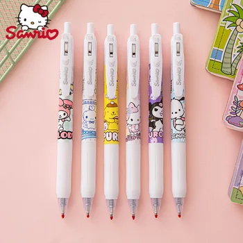 Sanrio 24/48pcs Kawaii Hello Kitty Kuromi Cartoon Stlačte Gélové Pero Študent Písať Test 0.5 St sídlo Podnikania, Perá, Písacie potreby