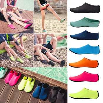 Unisex Topánky Vody Plávanie Potápanie Ponožky Letné Aqua Beach Sandál Ploché Topánky Prímorské Non-Slip Sneaker Ponožky, Papuče pre Mužov, Ženy