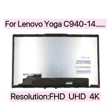 LCD Dotykový Displej Pre Lenovo Yoga C940-14 C940-14IIL 81Q9 FHD 4K UHD Montáž 5D10S39596 5D10S39595 Panel LP140WF9 SPE2
