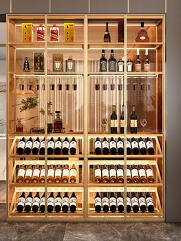 Zliatina hliníka víno kabinet proti múru, z obývacej izby oblasť kabinet moderného svetlo luxusné high-end jednoduché malé víno