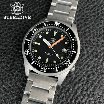 STEELDIVE 62MAS Muži Hodinky NH35 Automatické Nerezovej Ocele, Vodotesné 200M C3 Super Svietivý Dial Mechanické Potápačské Náramkové hodinky