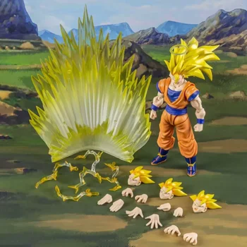 Demoniacal Fit Golden Storm Son Goku Akcie Obrázok Hračky Anime Dragon Ball Z SSJ3 Shf Figúrka DBZ Super Saiyan Shfiguarts Model