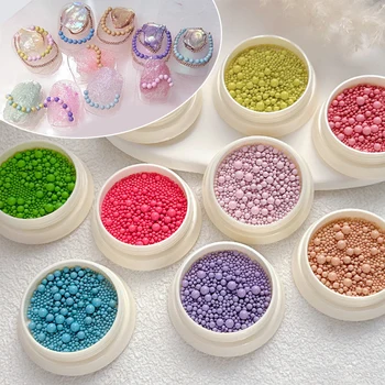 6box/set 3D Macaron Farba Nechtov Oceľovej guľôčky Príslušenstvo Candy Farby Stud Dizajn Kovových Kaviár Perličiek Stud Y2k Štýle DIY Dekorácie