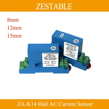 ZA-K14 STRIEDAVÝ Prúd Vysielač AC 0-100A 0-200A Vstup 4-20mA 0-20mA 0-5V 0-10V Hala Aktuálne Senzor Ampér Vysielač Transformer